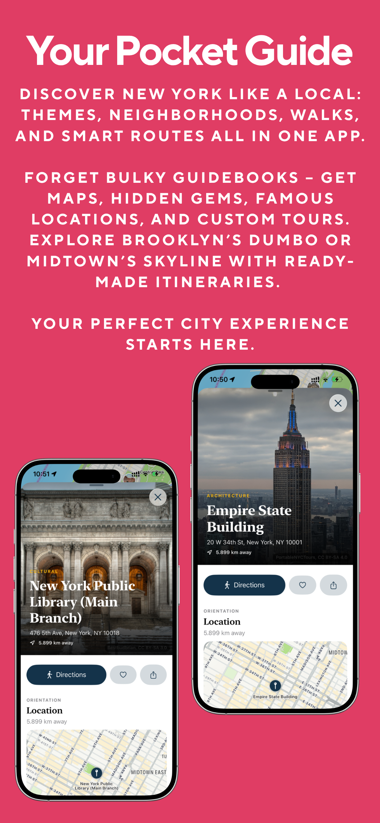 Travel Guide NYC place detail screen