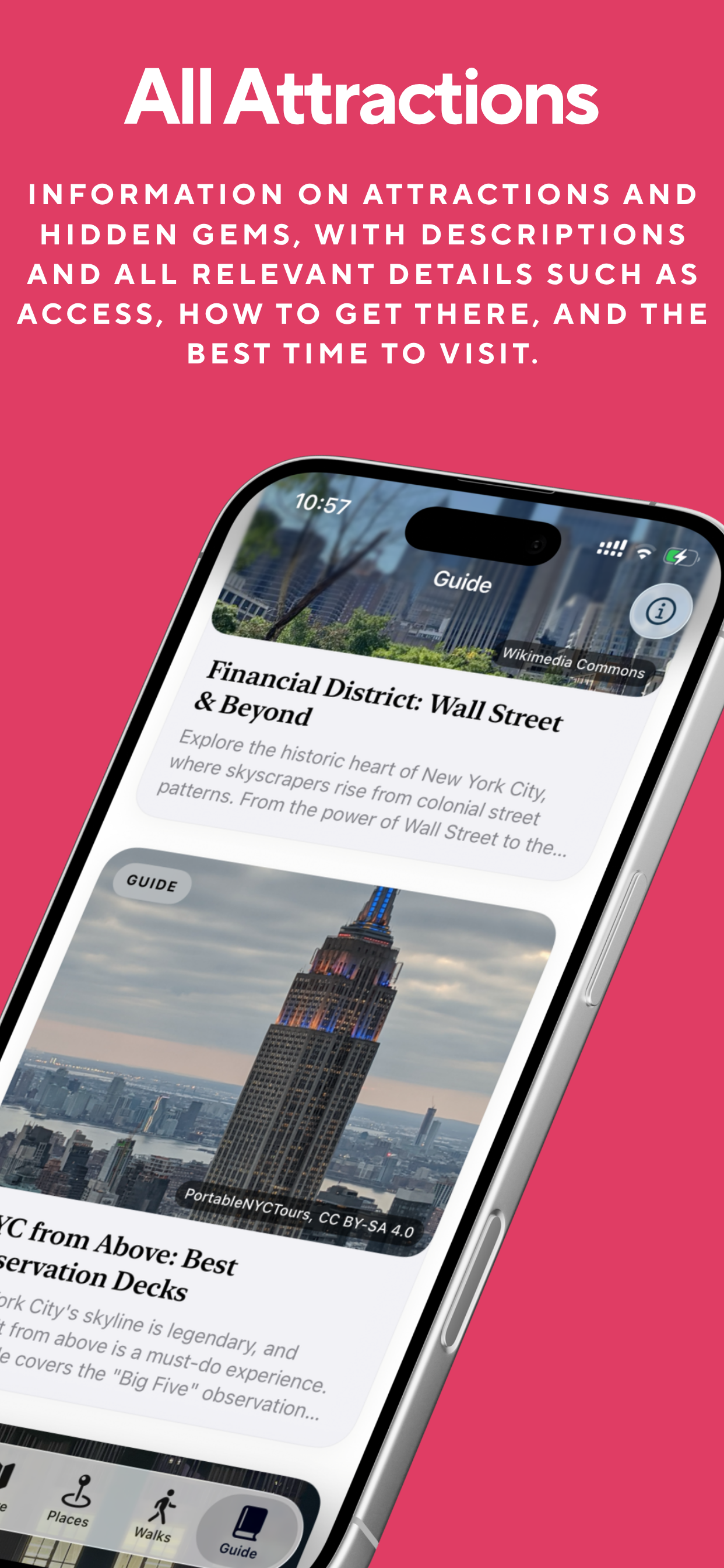 Travel Guide NYC attractions and interactive map preview