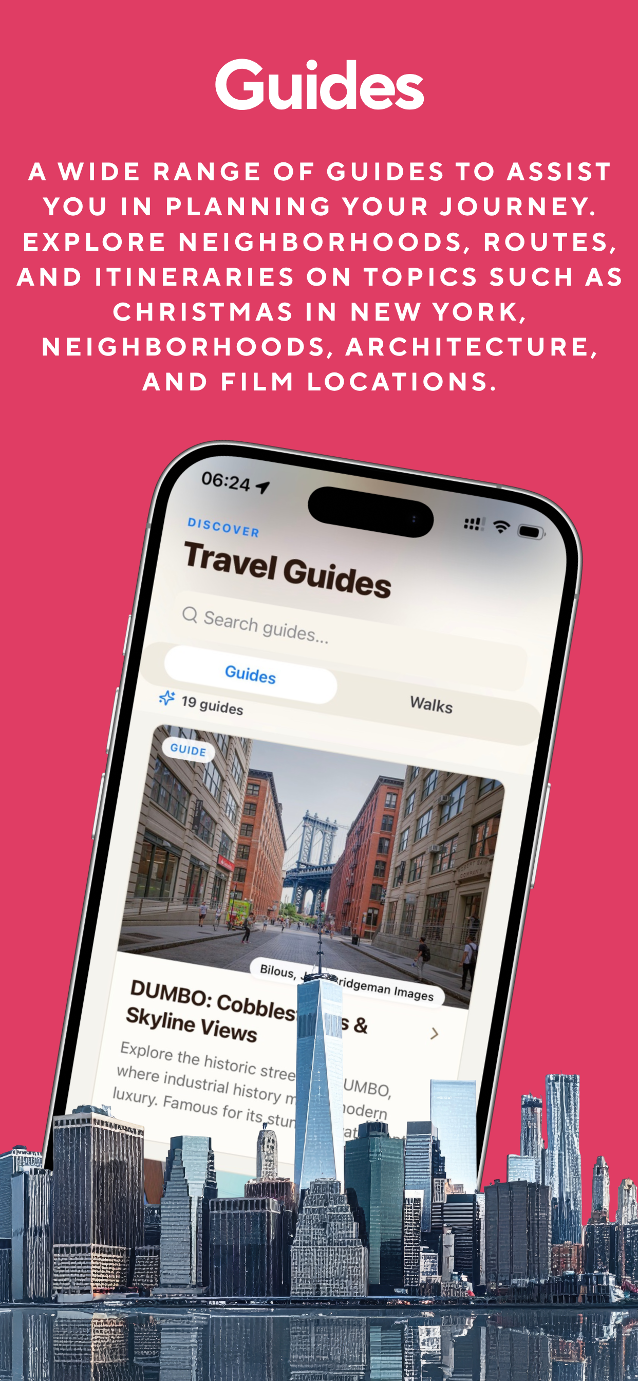Travel Guide NYC editorial neighborhood and themed guide preview